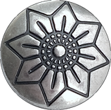 STERLING Montana Rose 1/2" Concho Button, Larger Shank, #SW-407