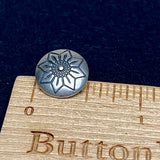 STERLING Montana Rose 1/2" Concho Button, Larger Shank, #SW-407