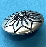 STERLING Montana Rose 1/2" Concho Button, Larger Shank, #SW-407