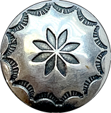 STERLING Galisteo Starflower 1/2" Concho Button, Larger Shank, #SW-408