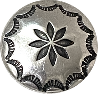 STERLING Galisteo Starflower 1/2" Concho Button, Larger Shank, #SW-408