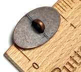 Re-Stocked Kokopelli Copper/Black Flute Player 1" Oval  Pack of Two Buttons,  #SWC-99-2