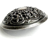 Silver-Gray Filigree Openwork Metal Button 7/8" Shank Back, Pack of Two #SWC-34-2