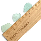 Three Seafoam Genuine Sea Glass Buttons About 1" # BCH-93