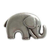 Re-Stocked, Little Silver Elephant Button 3/4" Metal, Shank Back, Pack of TWO  #SWC-110-2
