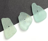 Three Seafoam Genuine Sea Glass Buttons About 1" # BCH-93