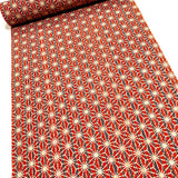 SALE Orange Hemp Leaf Stars Vintage Wool Blend From Japan By the Yard  #132