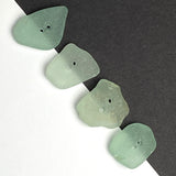 Four Seafoam Genuine Sea Glass Buttons About 1" # BCH-94
