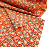 SALE Orange Hemp Leaf Stars Vintage Wool Blend From Japan By the Yard  #132