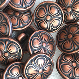 Re-Stocked, Copper Desert Rose Flower Button 5/8"  # SWC-6