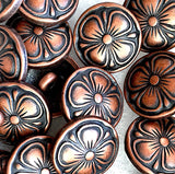 Copper Desert Rose Flower Button 5/8"  # SWC-6