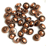 Tiny 10mm Copper/Black Simple Dome 3/8" Button, Shank Back, Pack of 5,  #SWC-102-5