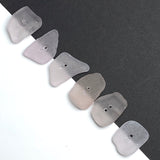 Six Light Purple Genuine Sea Glass Buttons 7/8 -1" # BCH-97