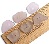 Six Light Purple Genuine Sea Glass Buttons 7/8 -1" # BCH-97