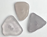 Three Light Purple Genuine Sea Glass Buttons 7/8 -1" # BCH-98