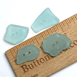 Four Light Turquoise Genuine Sea Glass Buttons 7/8 -1" # BCH-99
