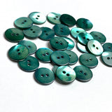 Re-Stocked - Green 9/16" Trochus Shell 14mm Buttons, Pack of 21 for $8.75  #KB-904