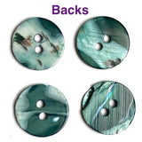 Re-Stocked - Green 9/16" Trochus Shell 14mm Buttons, Pack of 21 for $8.75  #KB-904