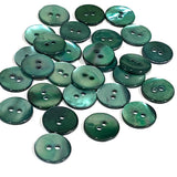 Re-Stocked - Green 9/16" Trochus Shell 14mm Buttons, Pack of 21 for $8.75  #KB-904