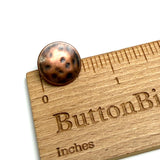 Re-Stocked, 5/8" Copper/Black Mottled 'Antique' Shank Back, Pack of TWO Buttons,  #SWC-35-2