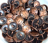 Re-Stocked, 5/8" Copper/Black Mottled 'Antique' Shank Back, Pack of TWO Buttons,  #SWC-35-2