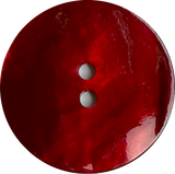Re-Stocked, 1" Deep Red Shiny Pearl Shell 2-hole Button 26mm, Per Button, #D-098