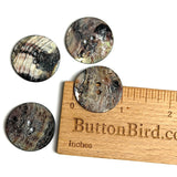 Re-Stocked, Black Shiny 1" Pearl Shell 26mm 2-hole Button, #D-095