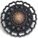 SALE Black Spanish Lace 7/8" Shank Back Metal Button 23mm   #SK-941