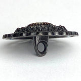 SALE Black Spanish Lace 7/8" Shank Back Metal Button 23mm   #SK-941
