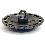 SALE Black Spanish Lace 7/8" Shank Back Metal Button 23mm   #SK-941