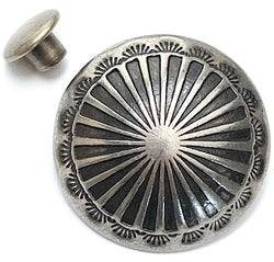 Agave Flower 13/16" RIVET Back Concho Nickel Silver #SW-334-DB-02
