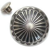 Agave Flower 13/16" RIVET Back Concho Nickel Silver #SW-334-DB-02