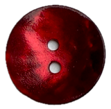 Re-Stocked, 11/16" Deep Red Shiny Pearl Shell 2-hole 18mm Button, #D-904