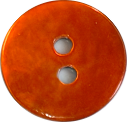 Re-Stocked, 1/2" Bright Rustic Orange Pearl Shell 2-hole 13mm, Per Button, #D-117