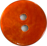 Re-Stocked, 1/2" Bright Rustic Orange Pearl Shell 2-hole 13mm, Per Button, #D-117
