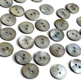 Re-Stocked, Pearl Smoke Iridescent Silver/Gray Shell, 11/16", Pack of 22 Buttons  #KB-909