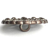 SALE, Copper/White Bead-Look Peek-Through 15/16" Metal Shank Back 25mm Button  #SWC-47