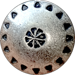 Southwest Concho Button, Wreath, Matte Nickel Silver, Shank Back 3/4"  #SW-1-DD-H