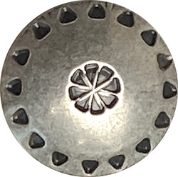 Southwest Wreath 3/4" Concho Button, Nickel Silver Shank Back  #SW-3