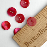 Re-Stocked Watermelon Pink Iridescent Shell, 9/16", 14 buttons for $7.00  #KB-911
