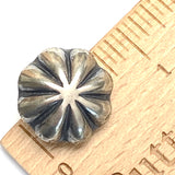 Silver Umbrella Repousse SCREW BACK Button 3/4"  #WN214CH