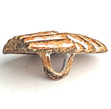 SALE - Cupcake Button Copper/White 11/16", Shank Back Metal #SWC-72