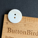 Bulk Deal 50 pcs. White River Shell 13/16" Iridescent 2-hole, 20mm, Pack of 50 #LP-149-50