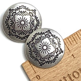 Mountain Sun Nickel Silver Concho Button, 25mm /  1"  #SWC-128