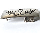SALE, Vintage Sterling Silver Belt Buckle, Willie Yazzie Wild Eyes or Bear Claws, Navajo  #MV-31