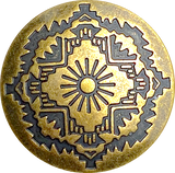 Mountain Sun Brass Concho Style Shank Back Button, 25mm /  1"  #SWC-129