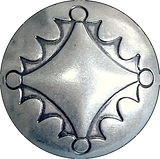 Four Directions Large Silver 1.25" Concho Style Shank Back Button #SW-46