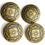 Mountain Sun Brass Concho Style Shank Back Button, 25mm /  1"  #SWC-129
