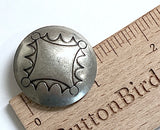 Four Directions Large Silver 1.25" Concho Style Shank Back Button #SW-46