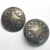 Rustic Dark Four Directions 1.25" Concho Style Shank Back Button #SW-47